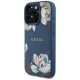 Чехол Guess Grained Printed Flower Pattern MagSafe для iPhone 16 Pro Max, синий