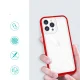 Tālruņa vāciņš iPhone 13 Pro Max Hybrid Armor Clear 3 in 1, sarkans