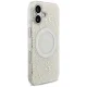 Чехол Guess IML Flowers Electro Pearl Strap MagSafe для iPhone 17, Белый