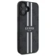 Guess iPhone 16 vāciņš 4G Printed Stripes MagSafe, melns