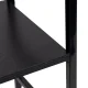 Modernhome CWJ602480LG BLACK koka plaukts ar metāla rāmi, 3 plaukti, melns