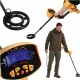 Металлоискатель MD3010 с LCD дисплеем, черный, оранжевый