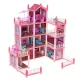 Bērnu Rotaļu Leļļu Māja ar Mēbelēm DIY Konstruktors | Kids Toy Dollhouse with Furniture Constructor