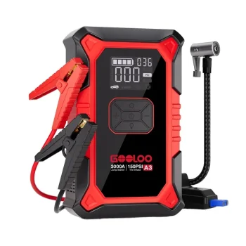 Auto palaidējs ar kompresoru GOOLOO A3, 3000A, 12V, 150 PSI