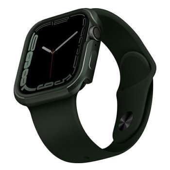 Apple Watch Series 4 / 5 / 6 / 7 / SE 44 / 45 mm Uniq Etui Valencia Case Cover, Green | Maciņš Vāks Apvalks Bampers
