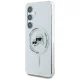 Чехол Karl Lagerfeld Button Karl & Choupette Heads MagSafe для Samsung Galaxy S25, белый