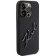 Karl Lagerfeld Silicone Karl Script vāciņš Apple iPhone 15 Pro, Melns
