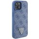 Guess iPhone 15 Case Crossbody 4G Metal Logo, Blue