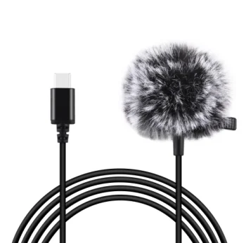 Петличный микрофон Puluz PU425 с клипсой USB-C 1.5м