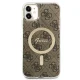Apple iPhone 11 6.1\'\' Guess 4G Print MagSafe Case Cover (GUBPN61H4EACSW) + Charger, Brown | Telefona Maciņš Vāks...