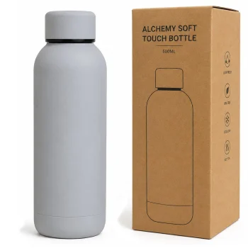 Термобутылка Alchemy Soft Touch 500 мл, Нержавеющая сталь, Серая