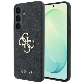 Guess Leather 4G Metal Logo Case for Samsung Galaxy S26 FE - Black