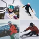 Безрамочные горнолыжные очки Qunature, розовые
