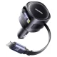 Auto Lādētājs Baseus Enjoyment Max 60W ar Izvelkamiem Kabeļiem - Melns | Phone Car Charger