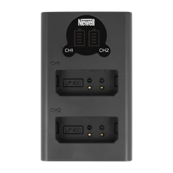 Newell DL-USB-C divu kanālu lādētājs LP-E10 akumulatoriem