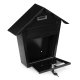 Wall Mount Mailbox ModernHome Locking Galvanized Steel Letterbox, black