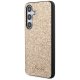 Чехол Guess для Samsung Galaxy S24 Glitter Script, золотистый