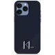 Karl Lagerfeld iPhone 15 Pro Max vāciņš Silicone Shadow Metal Initial MagSafe, melns