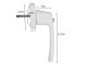 Universal Locking Window Handle with Key for Child Safety, White