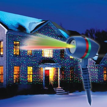 Āra LED Projektors Lāzera Lampa Disko Gaismas Prožektors, Zils | Garden Outdoor Projector Laser Disco Light Spotlight