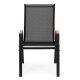 Set of 2 Garden Chairs MultiGarden Outdoor Patio Balcony, Black