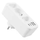 Rozetes sadalītājs Maclean MCE248 F/W, 3 ligzdas, 2x USB-A, 2x USB-C PD 20W, balts