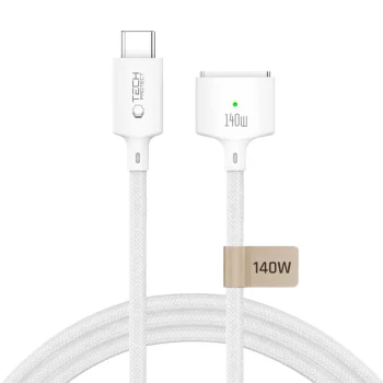 Кабель Tech-Protect MMC01 Ultraboost USB-C / MagSafe 3 140W 300 см для MacBook, белый
