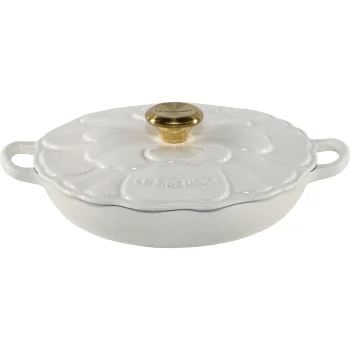Le Creuset Gourmet Casserole Flower 26 cm 2.2 l White