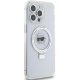 Karl Lagerfeld iPhone 15 Pro Case Ring Stand Karl Head MagSafe, White