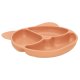 Silicone Tableware Set for Kids, 4 Pieces, Bear, Orange
