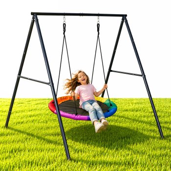 Kids Outdoor Nest Swing 100 cm Steel Frame ECOTOYS