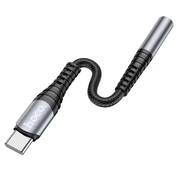 Аудиоадаптер HOCO LS33 USB Type-C на AUX 3.5mm, черный