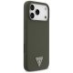 Guess Silicone Triangle Logo MagSafe vāciņš iPhone 17 Pro Max Khaki