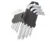 Imbus atslēgu un Torx komplekts 1.5-10mm, 9 gab., sudraba