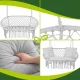 Двухместные садовые качели гнездо Gardlov 300 кг, серые