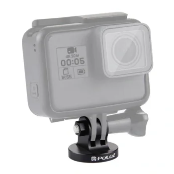 PULUZ stiprinājuma adapteris asa sižeta kamerām ar 1/4" vītni, melns