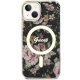 Guess iPhone 14 Plus vāciņš Flower MagSafe, melns