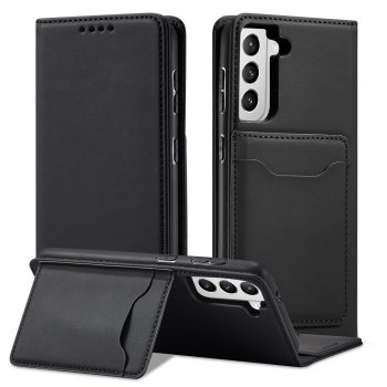 Samsung Galaxy S22 5G (SM-S901) Magnet Card Pouch Wallet Book Case Cover, Black | Telefona Vāciņš Maciņš Apvalks...