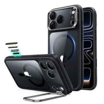 Чехол ESR Classic Hybrid Kickstand MagSafe для iPhone 18 Pro Max / 17 Pro Max, Clear Black
