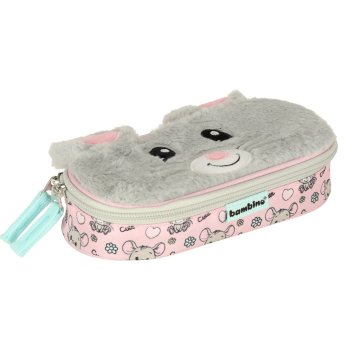 Школьный пенал BAMBINO с мягкой обивкой и откидной крышкой - Мышь