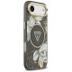 Guess IML Glitter Flowers Triangle MagSafe Case for iPhone Air, Black
