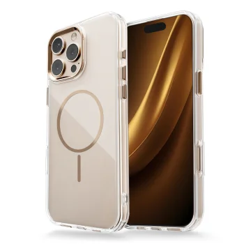 Чехол Clear Thin Mag для iPhone 17 Air 6.6", золотой