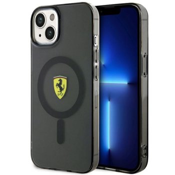 Чехол Ferrari для iPhone 14 Translucent MagSafe, черный