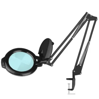 Косметологическая LED лампа-лупа Glow Moonlight 8013 6 inch 5D, черная