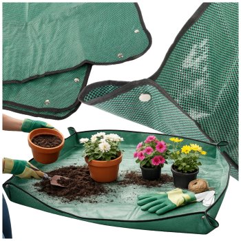 Large Plant Repotting Mat DIVO 116x116cm, green