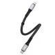 Dudao L10C USB-C uz USB-C kabelis PD 100W 5A 0.23m, melns