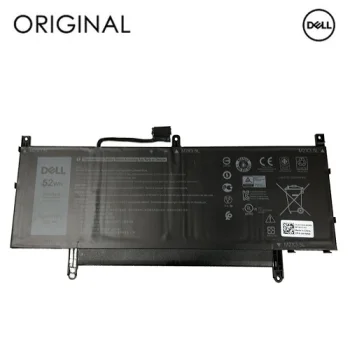 Portatīvā datora akumulators DELL N7HT0, 52Wh, 6500mAh, Oriģināls
