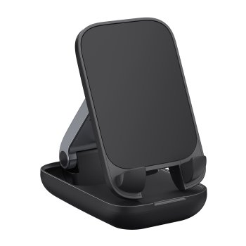 Baseus Seashell Series Folding Phone Stand, Adjustable Desk Holder, black