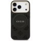 Guess iPhone 17 Pro vāciņš PU Peony Hot Stamp MagSafe, melns