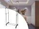 Mobile Clothing Rack with Double Rail and Shelf, 165 cm
